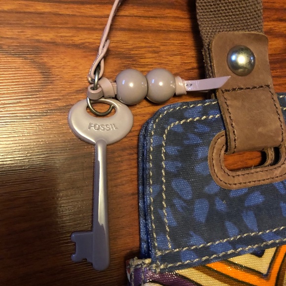 Fossil Key-Per Multi-Color Chevron Tote Bag#ZB5012 - Picture 12 of 16